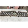 Image 1 : Greenhouse Collection Garden Bench Back Panel with Cast Iron Lattice and Tulip Ceramic Tile