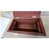 Image 4 : Mahogany Chest with Brass Corner Protectors and Front Latch 11 x 22 x 12"