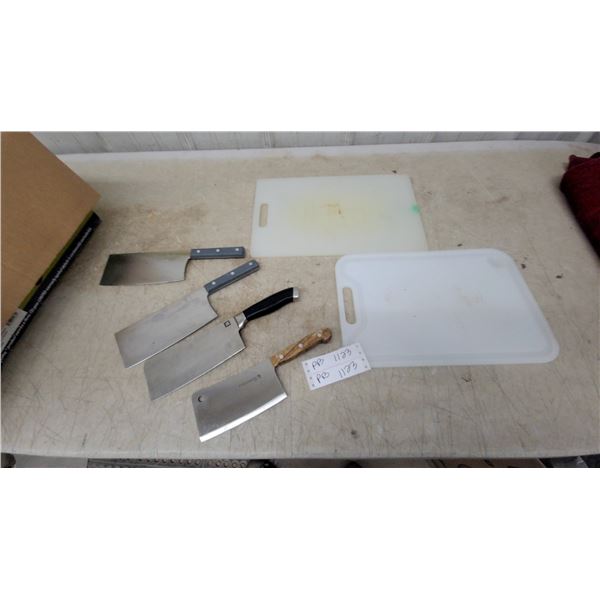 Cleavers Including Dexter-Russell S51712, Zwilling J.A. Henckels, Wüsthof and Cutting Boards