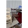 Image 2 : Three Vintage Wooden Chairs, Windsor, Slat-Back, and Spindle-Back