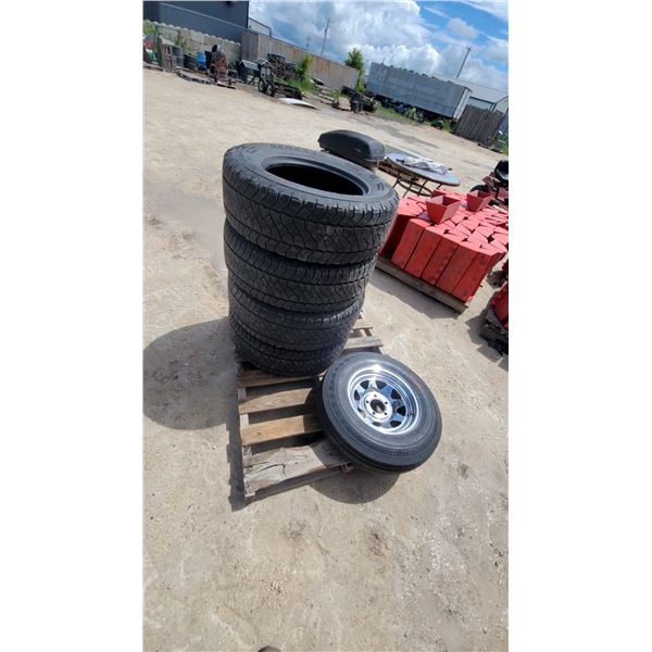 General Grabber APT 4x Tires LT265/65R17 All-Terrain Tires General + 14" Trailer Tire on Rim