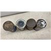 Image 7 : 2 Vintage Galvanized Metal Gas Cans, 4 Oil Cans: Esso, Mobil 1, Uniflo, 3 with Product