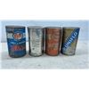Image 8 : 2 Vintage Galvanized Metal Gas Cans, 4 Oil Cans: Esso, Mobil 1, Uniflo, 3 with Product