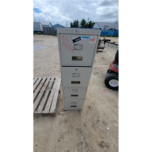 Metal Filing Cabinet 4 Drawer 52 x 18 x 15"