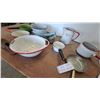 Image 3 : Vintage Enamelware Collection Including Pots, Saucepans, Bowls, Food Mill, Shoe Last, and More