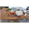 Image 4 : Vintage Enamelware Collection Including Pots, Saucepans, Bowls, Food Mill, Shoe Last, and More