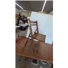 Image 1 : Wooden Folding Chair with Slatted Seat and Two Horizontal Back Slats
