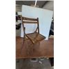 Image 2 : Wooden Folding Chair with Slatted Seat and Two Horizontal Back Slats