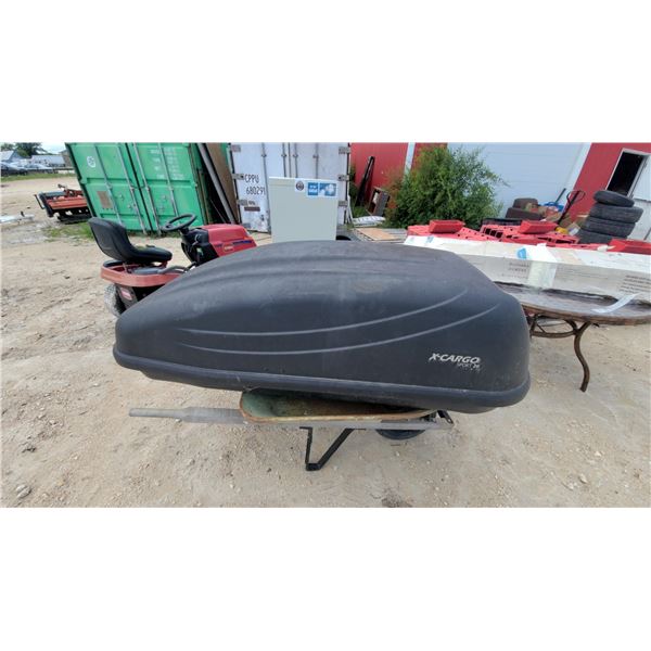 X-Cargo Sport 20 Rooftop Cargo Carrier, Black Hard-Shell, Lockable Front Latch with Key