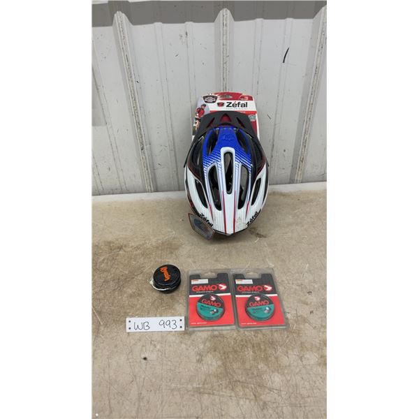 Zéfal In-Mold Bicycle Helmet, Game Hunter .177 Cal Pellets, and Kahlua Yo-Yo