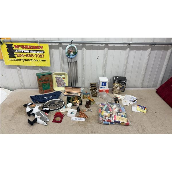 Red Rose Tea Centennial Blend Tin, Georgia Tray, Wind Chime, Ty Beanie Geese, Thread and More