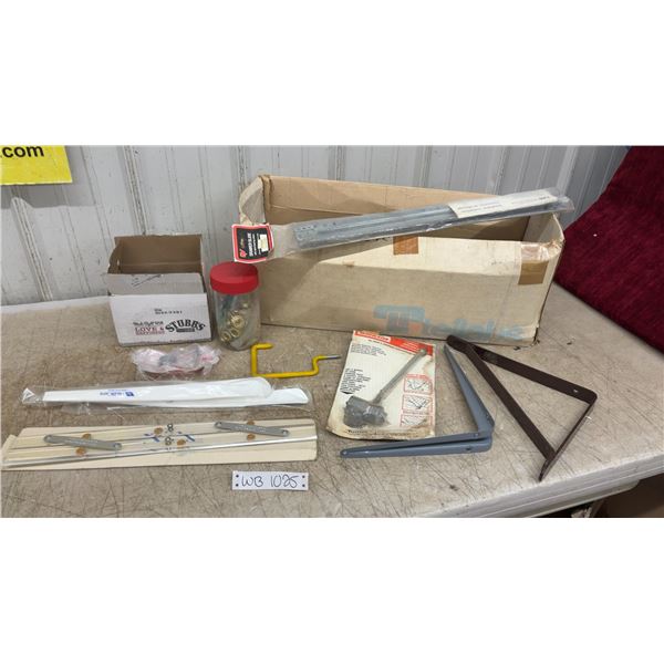 Box of #1260 22" Drawer Slides, Shelf Brackets, Propane Conversion Kit and More