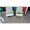 Image 2 : Sierra Trails Folding Camp Stool, Cream Slatted Folding Patio Chairs, and Webbed Lawn Chair