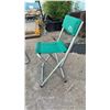 Image 5 : Sierra Trails Folding Camp Stool, Cream Slatted Folding Patio Chairs, and Webbed Lawn Chair