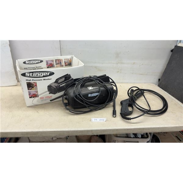 Stinger High Pressure Washer, 120V 14A, Max 1200 PSI, 1.6 GPM, with Wand, Hose and Box