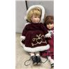 Image 2 : Lot of Five Porcelain Collector Dolls in Elaborate Period-Style and Festive Clothing