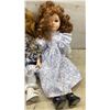 Image 6 : Lot of Five Porcelain Collector Dolls in Elaborate Period-Style and Festive Clothing