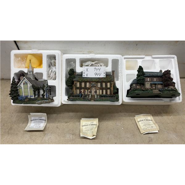 Thomas Kinkade Hawthorne Village Seaside Chapel, Lamplight Tea Room, and More