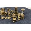 Image 5 : Collection of Miniature Brass Novelty Figurines, Clocks, Globes, Scales, and More