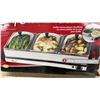 Image 3 : New Betty Crocker Stainless Steel Buffet Server and Warming Tray with Three Trays and Lids