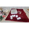 Image 1 : Lot of Vintage White Milk Glass Jars, Small Apothecary Bottles, and More