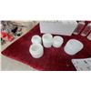 Image 2 : Lot of Vintage White Milk Glass Jars, Small Apothecary Bottles, and More