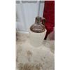 Image 2 : Two-Tone Stoneware Jug with Brown Glazed Top and Five Clear Milk Bottles