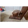 Image 3 : Carved Wood Elephant Bookend 0Black Buddha Head Sculpture, and More