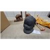 Image 4 : Carved Wood Elephant Bookend 0Black Buddha Head Sculpture, and More