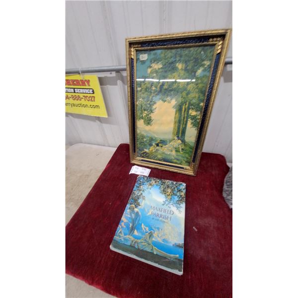 Maxfield Parrish "Daybreak" Framed Print and Coy Ludwig Reference Book