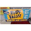 Image 2 : Vintage Rudy Vallée in Person at Rancho Don Carlos Concert Promotional Poster 30 x 16"
