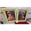 Image 1 : Pair of Mid-Century Framed Art Prints, Country Girl by Holusa No.