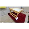 Image 3 : Wooden Bed Table with White Top and Lower Shelf Folding Legs
