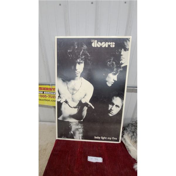 The Doors "Baby Light My Fire" Black and White Promotional Poster