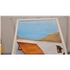 Image 2 : Framed Oil Painting of Desert Village Street Scene with Mountains