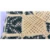 Image 10 : Three Crocheted Blankets: Multi-Color Granny Square, Cream Chevron, & Green & Yellow Square