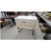 Image 6 : Vintage Simplex Rotary Ironing Machine Mangle with Padded Roller and Heated Pressing Surface