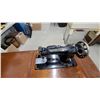 Image 3 : Antique Singer Model 66 "Red Eye" Treadle Sewing Machine in Wooden Cabinet with Cast Iron Base