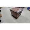 Image 2 : Two-Drawer Wooden End Table with Decorative Paneled Drawer Fronts and Dark Brown Finish