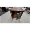 Image 5 : Two-Drawer Wooden End Table with Decorative Paneled Drawer Fronts and Dark Brown Finish