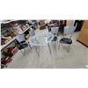 Image 1 : Glass Top Dining Table & 4 Chairs 29" Hgt.×36" Diameter
