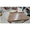 Image 3 : Mid-Century Modern Wooden Desk With Burl Wood Drawer Front and Tapered Legs 30 x 38 x 20"
