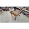 Image 4 : Mid-Century Modern Wooden Desk With Burl Wood Drawer Front and Tapered Legs 30 x 38 x 20"