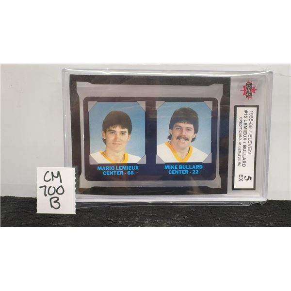 Graded Mario Lemieux 7-Eleven Rookie Card