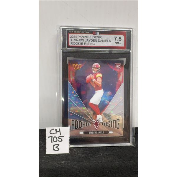 Graded Jayden Daniel's Rookie Football Card