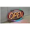 Image 1 : "Open" LED Sign, 12VDC 3.3A, For Indoor Use Only with Power Cord, 17 x 27"