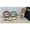 Image 1 : Country Kitchen Decor: Royal Doulton "Rustic England" Plate, Rooster Plates, Wire Plate Holders