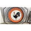 Image 5 : Country Kitchen Decor: Royal Doulton "Rustic England" Plate, Rooster Plates, Wire Plate Holders
