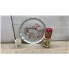 Image 7 : Country Kitchen Decor: Royal Doulton "Rustic England" Plate, Rooster Plates, Wire Plate Holders