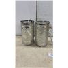 Image 2 : Pair of Punched Tin Lanterns with Celtic Knot & Star Designs, 9 1/2" High with Wood Crate